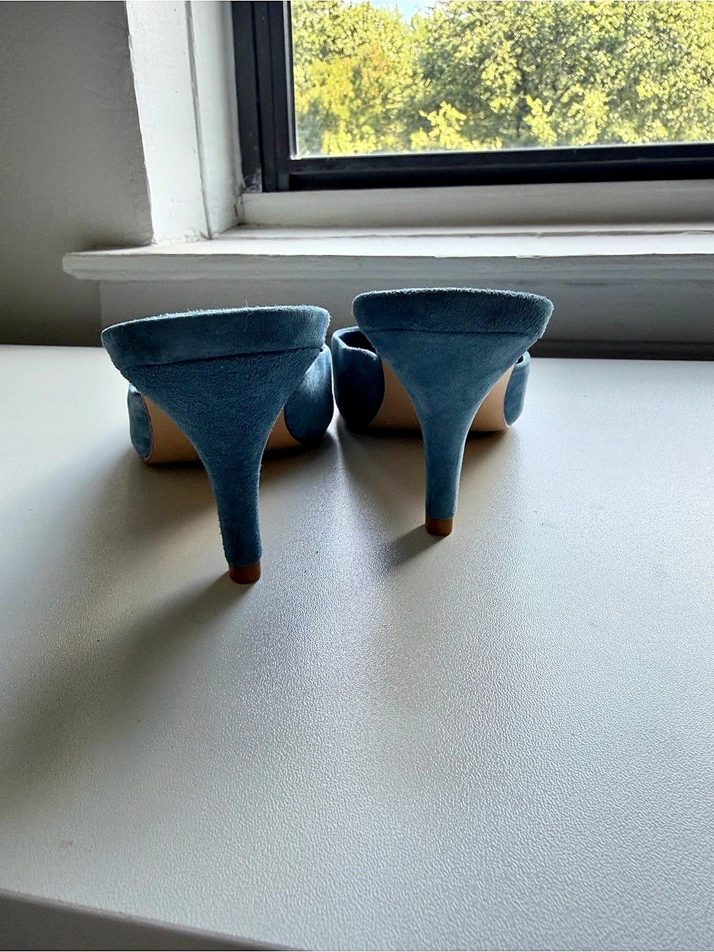RAYE Pointed Toe Heels in Blue - Picture 3 of 4